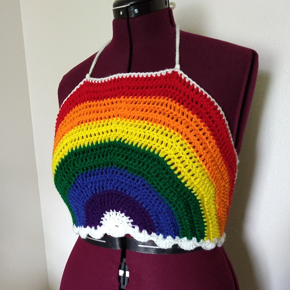 🌈Rainbow Halter Top🌈 RELISTED - Picture 9 of 14